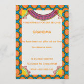 Afrocentric Birthday Invitation | Ankara Pattern  Einladung (Vorderseite)