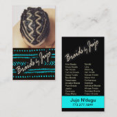 Afrocentric Braids - African Cornrows Hair Stylist Visitenkarte (Vorne/Hinten)