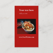 Afrocentric "cooler Koch": Visitenkarte (Rückseite)