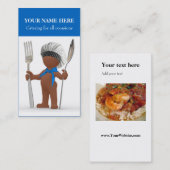 Afrocentric "cooler Koch": Visitenkarte (Vorne/Hinten)