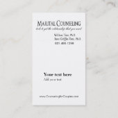 Afrocentric - Eheberatung, Paar-Therapie Visitenkarte (Rückseite)