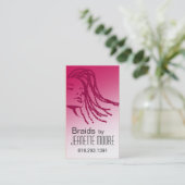 Afrocentric flicht Haar-Stylisten - fuschia Visitenkarte (Stehend Vorderseite)