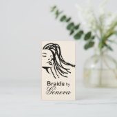 Afrocentric flicht Haar-Stylisten - Schwarzes Visitenkarte (Stehend Vorderseite)