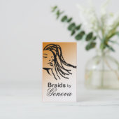 Afrocentric flicht Haar-Stylisten - Tan Visitenkarte (Stehend Vorderseite)