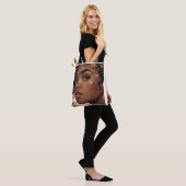 Afrocentric Floral Portrait Tote | Serenity Noire Tasche (Am Model)
