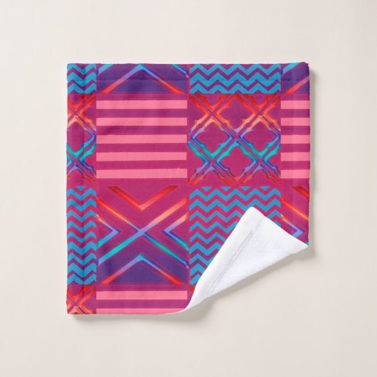 Afrocentric Geometric Print Bath Towel Set (Waschlappen)