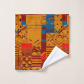 Afrocentric Geometric Print Bath Towel Set (Waschlappen)