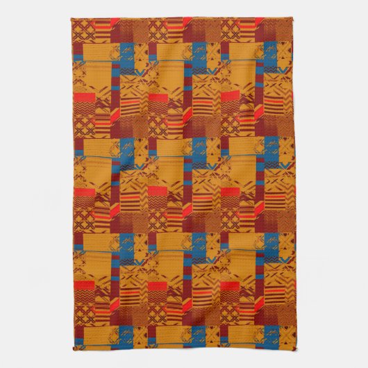 Afrocentric Geometric Print  Geschirrtuch (Vertikal)