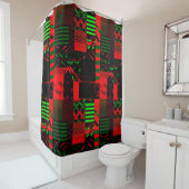 Afrocentric Geometric Print Shower Curtain  Duschvorhang (Beispiel)