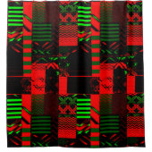 Afrocentric Geometric Print Shower Curtain  Duschvorhang (Vorderseite)