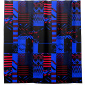 Afrocentric Geometric Print Shower Curtain  Duschvorhang (Vorderseite)