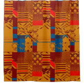 Afrocentric Geometric Print Shower Curtain Duschvorhang (Vorderseite)