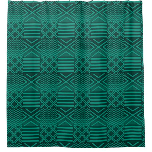 Afrocentric Geometric Print Shower Curtain  Duschvorhang (Vorderseite)