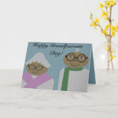 Afrocentric Großeltern-Tageskundenspezifische Karte (Gelbe Blume)