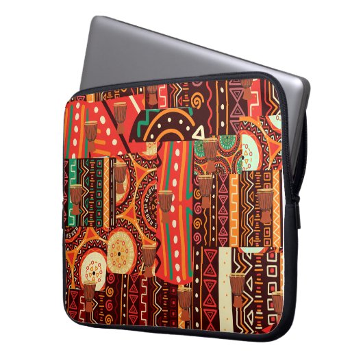 Afrocentric Kente Jigsaw Puzzle Laptopschutzhülle (Vorderseite Links)