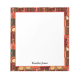 Afrocentric Kente Tribal Muster Notepad Notizblock