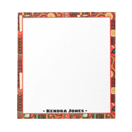 Afrocentric Kente Tribal Muster Notes Notizblock