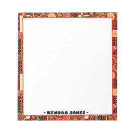 Afrocentric Kente Tribal Muster Notes Notizblock