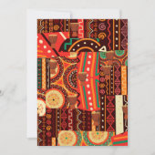 Afrocentric Kente Tribal Pattern Einladung (Vorderseite)