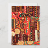 Afrocentric Kente Tribal Pattern Einladung (Rückseite)