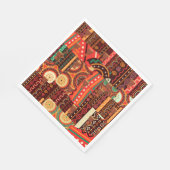 Afrocentric Kente Tribal Pattern Enclosure Card Serviette (Ecke)