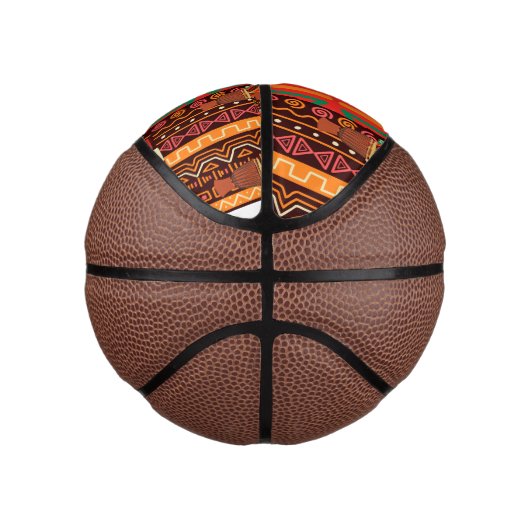 Afrocentric Kente Tribal Pattern Mini Basketball (Rechts)