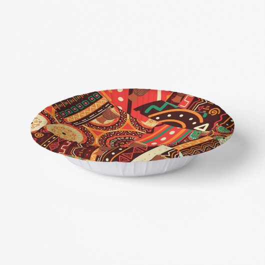 Afrocentric Kente Tribal Pattern Pappteller (Gewinkelt)
