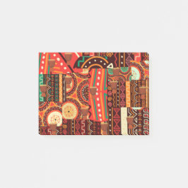 Afrocentric Kente Tribal Pattern Post-it Klebezettel
