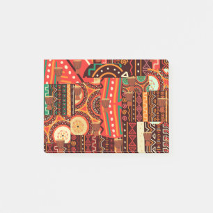 Afrocentric Kente Tribal Pattern Post-it Klebezettel