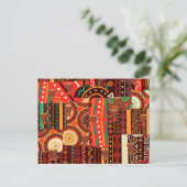 Afrocentric Kente Tribal Pattern Postkarte (Stehend Vorderseite)
