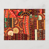 Afrocentric Kente Tribal Pattern Postkarte (Vorderseite)