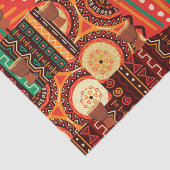 Afrocentric Kente Tribal Pattern Seidenpapier (Ausschnitt)