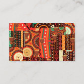 Afrocentric Kente Tribal Pattern Visitenkarte (Rückseite)