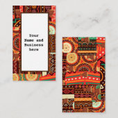 Afrocentric Kente Tribal Pattern Visitenkarte (Vorne/Hinten)