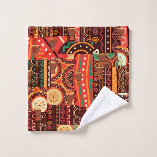 Afrocentric Kente Tribal Pattern Waschlappen (Waschlappen)