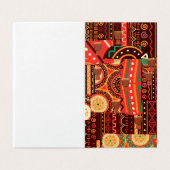 Afrocentric Kente Tribal Patternkarte (Außenseite Aufgefaltet)