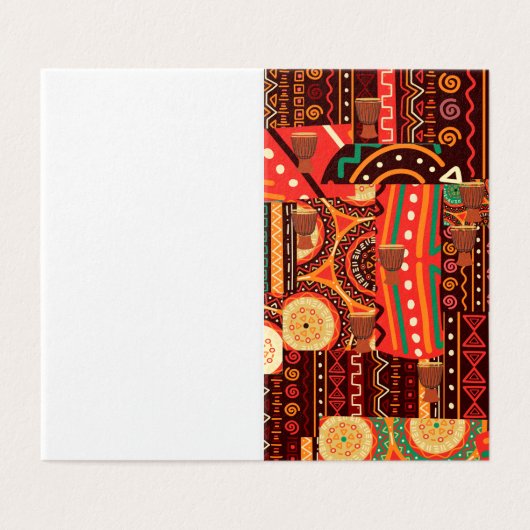 Afrocentric Kente Tribal Patternkarte (Außenseite Aufgefaltet)