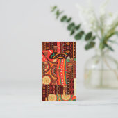 Afrocentric Kente Tribal Patternkarte Visitenkarte (Stehend Vorderseite)