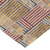 Afrocentric Kuba Tuch Print Kurzer Tischläufer (Ecke)