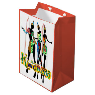 Afrocentric Kwanzaa Print Mittlere Geschenktüte