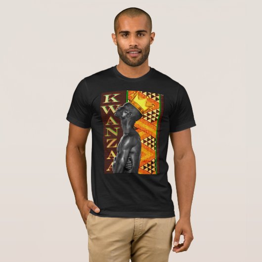 Afrocentric Kwanzaa Print T-Shirt (Vorne ganz)