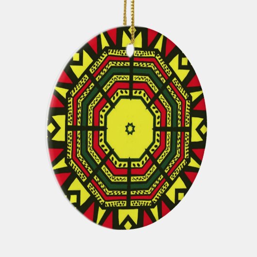 Afrocentric Mandala Keramik Ornament (Rechts)