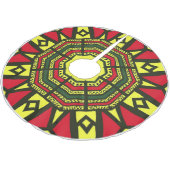Afrocentric Mandala Polyester Weihnachtsbaumdecke (Schrägansicht)