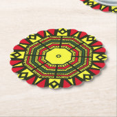 Afrocentric Mandala Untersetzer (angewinkelt)