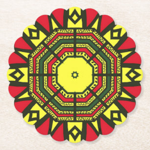 Afrocentric Mandala Untersetzer
