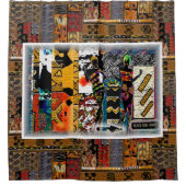 Afrocentric Motif Pattern Print Duschvorhang (Vorderseite)
