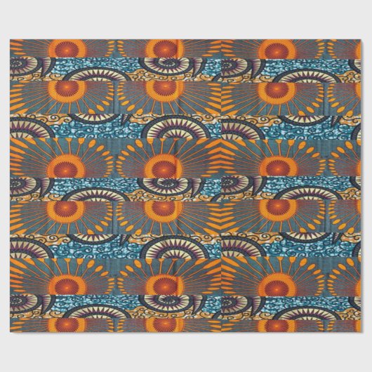 Afrocentric Motif Print Geschenkpapier (Flach)