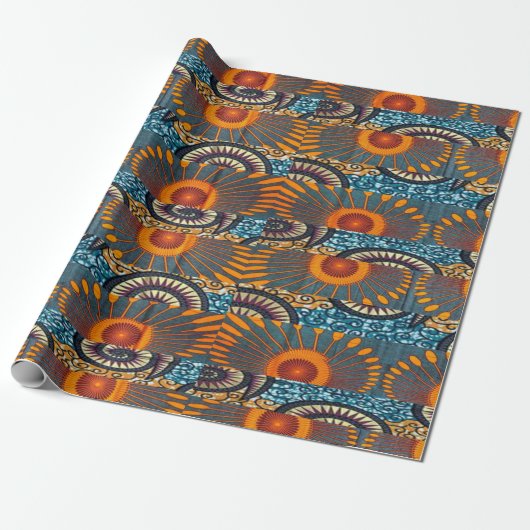 Afrocentric Motif Print Geschenkpapier (Ungerollt)