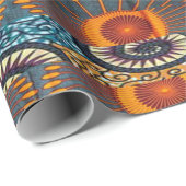 Afrocentric Motif Print Geschenkpapier (Rolleneckpunkt)