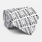 Afrocentric Mud Cloud Black and White MC3 Neck Tie Krawatte (Gerollt)